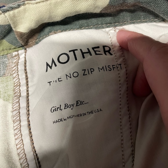 Mother camo jogger pants linen blend no zip misfit side stripe 23 - Picture 5 of 13